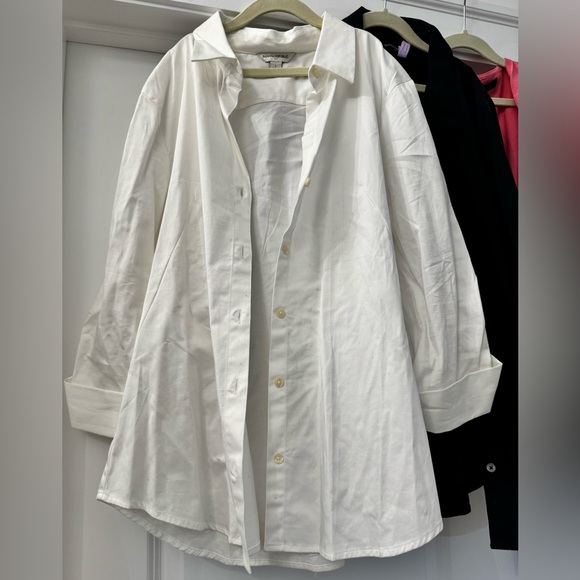 Lot of Button-Up Blouses - Neutral, White, Black, Pink - Picture 3 of 5